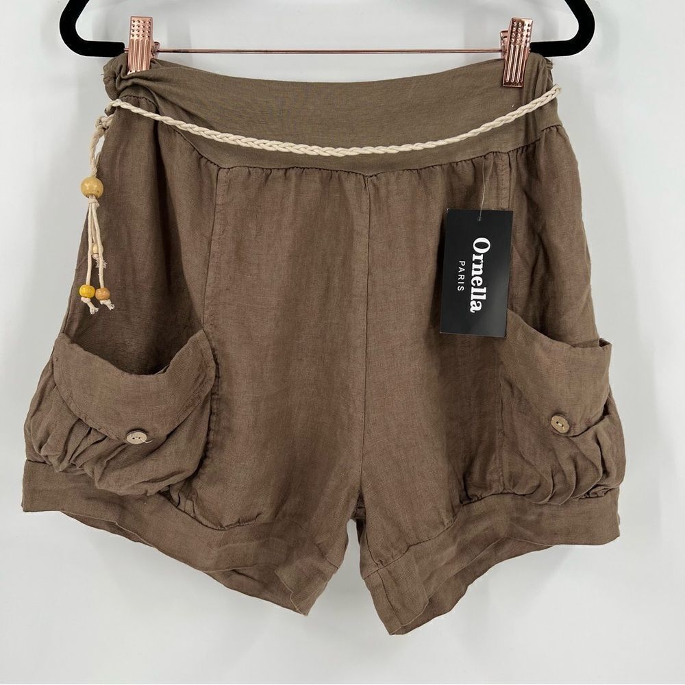 Ornella Paris Linen Shorts